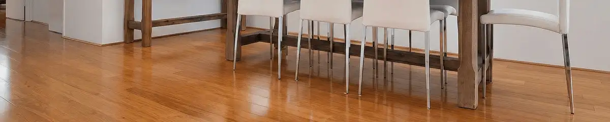 Professionally installed and refinished bamboo flooring in a residential home, showcasing smooth finish and natural wood tones in Los Angeles, CA